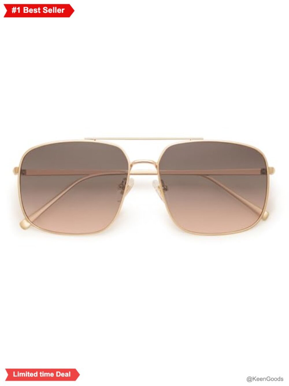 Square Aviator Sunglasses Metal UV400 Polarized
